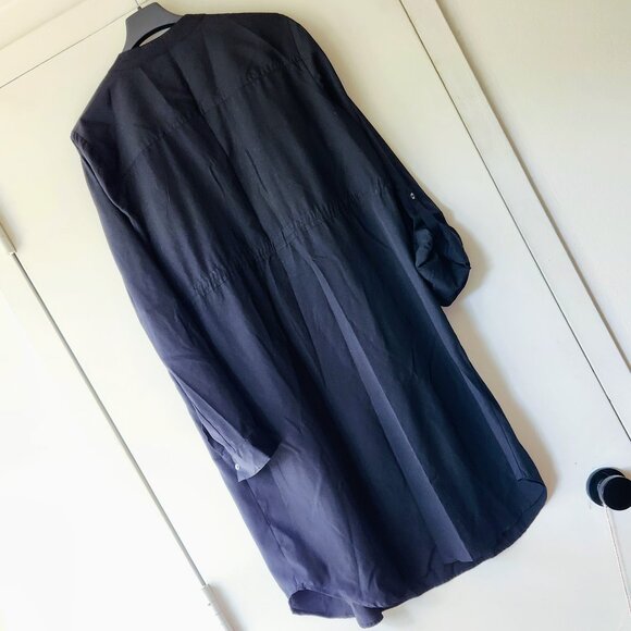 Motherhood Maternity Black Long Dress Pockets Tie Waist sz L - Picture 9 of 13